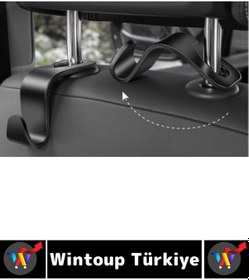 Resim Kolay Montaj Oto Organizer Çanta Kıyafet Küçük Eşya Düzenleyici Şık Araba Koltuk Arkası Askı 8 Adet 