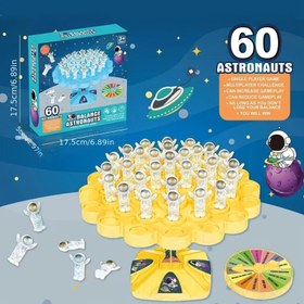 Resim 60 Astronot Denge Ağacı Yığın Oyunu - Çocuklar İçin Etkileşimli Stratejik Tahta Oyunu - Eğitici Uzay Temalı Parti Oyunu - Çocuklar İçin Plastik İnşaat Oyuncak - Mükemmel Noel ve Doğum Günü Hediyeleri İçin 