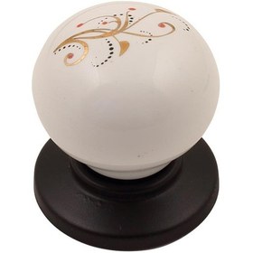 Resim Gürçayhırdavat Gürçay Sude Porselen Kulp Siyah Altın Desen 16 Düğme (2 Adet) 