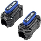Resim Dream011 Motosiklet Çerçeve Koruyucu 2'li Anti Çizik Düşme Önleyici Mavi Karbon Fiber 0.78-1.02in 