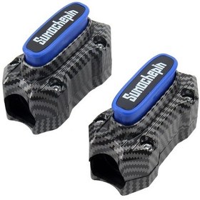 Resim Dream011 Motosiklet Çerçeve Koruyucu 2'li Anti Çizik Düşme Önleyici Mavi Karbon Fiber 0.78-1.02in 