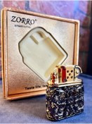 Resim Zorro LÜKS İŞLEMELİ VE KABARTMALI TARZ BENZİNLİ ÇAKMAK 