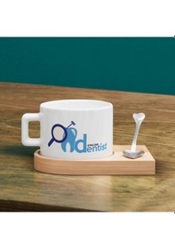 Resim Bk Gift Kişiye Özel İsimli Diş Hekimi Tasarımlı-5, Ahşap Altlıklı Seramik Fincan, Meslek Hediyesi, Yeni İş Hediyesi Kobitmeyen137928 Bk Gift 