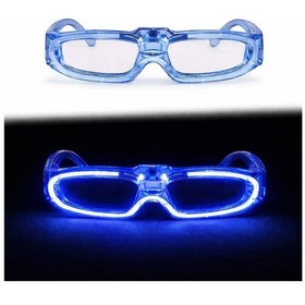 Resim Mey İthalat Mavi Led Işıklı Parti Gözlüğü 3 Modlu Glow &amp Gece Eğlence Gözlüğü 