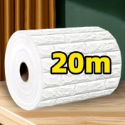 Resim 1 Rulo 20m 3D Duvar Kağıdı, Kendinden Yapışkanlı Köpük Tuğla Panelleri, Su Geçirmez ve Dekoratif Duvar Çıkartmaları, Kolay Temizlenir ve Kesilebilir, Oturma Odası, Mutfak, Yatak Odası, Ofis Yenileme için Uygun 