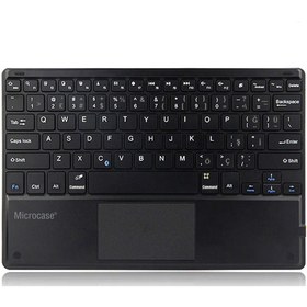 Resim Microcase Tablet Ve Telefonlar Için Şarjlı Touchpadli Türkçe Bluetooth Klavye 25 Cm - Al2746 Siyah 