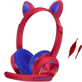 Resim Karler Bass AKZ020 Kafa Üstü Işıklı Kedi Kulaklık 