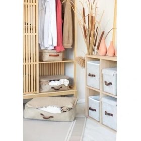 Resim Storemax Bee Küçük Boy Jüt Altı Yastık Yorgan Kazak Hurcu 30 x 22 x 16 cm 