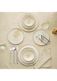 Resim Nehir Duru 6 Kişilik 24 Parça Hayat Ağacı Porselen Yemek Takımı 