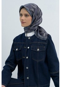 Resim Armine Saf İpek Sura Eşarp-2026 İlkbahar-yaz- 952200d Lacivert-vizon 