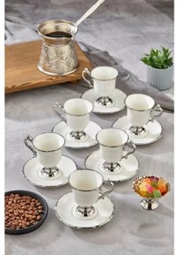 Resim Cooker Ckr3535 Porselen Kahve Fincan Takımı 6 Lı Çok Renkli 