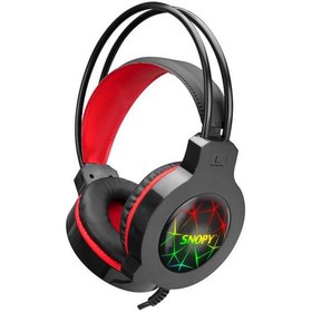 Resim Snopy SN-GX7 CRAZY Siyah Ledli Mikrofonlu Oyuncu Kulaklığı 