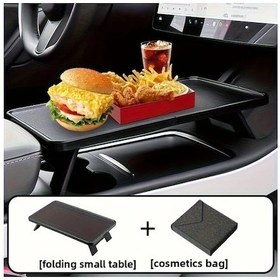 Resim Honeybeeshop Tesla Model 3/y İçin Kompakt Katlanır Masa Aksesuarı Yemek Ve Çalışma Masası 