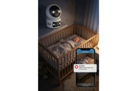 Resim İnox Dijital Inox 12IPC Çift Lens 6mp 360° Wi-Fi Bebek ve Bakıcı Kamerası Renkli Gece Görüşlü Sesli Ptz 