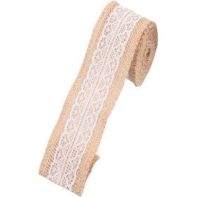 Resim Hangfox Kumaş Ve Pipo Kenarli 2m Uzunluklu 5cm Genişlikli Vintage Stil El İşleri, Düğün, Noel Dekorasyon Malzemesi - H Modeli 