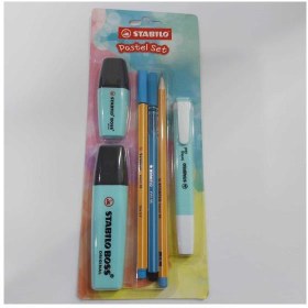 Resim Stabilo Fosforlu Kalem Tek Renk Pastel Set 6 Lı Mavi 70/113-6 