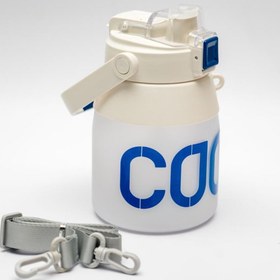 Resim ORVO Tritan Spor Matara 1 L – Geniş Ağızlı, Kilitli Kapaklı, Taşıma Kollu – Beyaz 