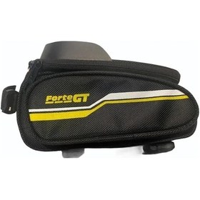 Resim FORTE GT BİSİKLET HEYBE ÇANTA KADRO ÜSTÜ TELEFONLUKLU SİYAH SARI 