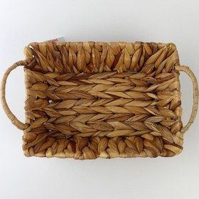 Resim Hasır Rattan Ekmeklik Ekmek Sepeti Dikdörtgen 22,5 17cm Kahverengi 