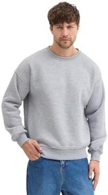 Resim Pamuklu Oversize 3 İplik Şardonlu Sweatshirt Erkek 