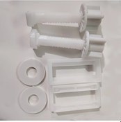 Resim Cloudstore 2 Adet Rv Tuvalet Kapağı Montaj Braketi Ayarlanabilir Vida Dayanıklı Plastik Sabitleyici 