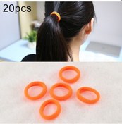 Resim Sones 20 Adet / Paket Kızlar Çocuklar Lastik Bantlar At Kuyruğu Tutucu Elastik Saç Bantları Koyu Turuncu Çok Renkli 