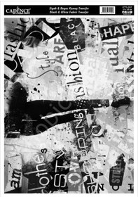 Resim Kts-02 Siyah Beyaz Kumaş Transfer 21X30 