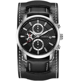 Resim Sones Olevs 6898 Erkek Moda Su Geçirmez Çift Takvimli Kuvars Saat Siyah 