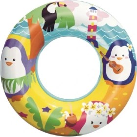 Resim Sevimli Hayvanlar Desenli Çocuk Deniz Simidi (3-6 Yaş) 