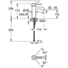 Resim Grohe Essence Tek Kumandalı Lavabo Bataryası S Boyut 24172gl1 Altın 