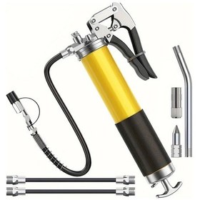 Resim Motion003 Manuel Tutma Gris Tabancası Alüminyum Alaşımlı Mini Set Sarı 6000 7000psı Güçlendirilmiş Hortumlu Elde Taşınabilir 