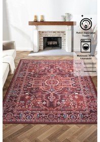 Resim Konfor Halı Konfor Antico 2353 Pamuk Tabanlı Yıkanabilir Otantik Vintage Klasik Eskitme Halı 