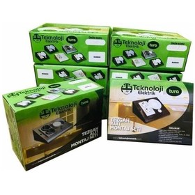 Resim Tura Tezgah Arası 2 Li Priz-3W 1 Ad. Led Anahtarlı Prizmatik 130 