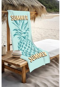 Resim Dijital Baskı Plaj Deniz Havlusu Ananas Desenli Peştamal Hvl0093 Renkli 