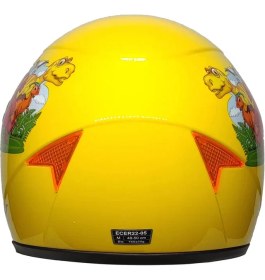 Resim Ebakbak Motosiklet ve Bisiklet Çocuk Kaskı Full Face Pp Material Abs Çocuk Kask Dino Sarı 