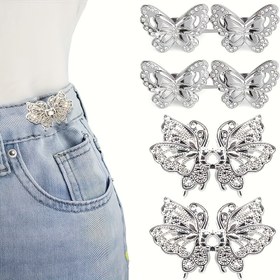 Resim 2/3/4 Çift Kadın Hollow Butterfly Bel Sıkılaştırıcıları, Çıkarılabilir ve Ayarlanabilir Pantolon ve Etek Boyu Yaz Anti-Çıkma Moda Dekoratif Aksesuarlar 