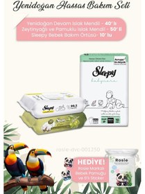 Resim Sleepy 3'lü Yenidoğan Hassas Bakım Seti Ve Rosıe 