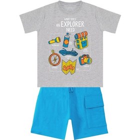 Resim Denokids Mshb&g Explorer Erkek Çocuk T-shirt Şort Takım Çok Renkli 