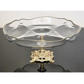 Resim Atabey Home Bölmeli Servis Tabaği Döküm Ayakli Gold Detayli & Sunumluk & Kahvaltilik & Çerezlik 30cm 