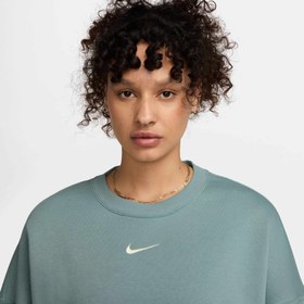 Resim Nike Sportswear Phoenix Fleece Kadın Yeşil Eşofman Üstü 