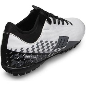 Resim M.p. 231-1138 Gr 36-39 Beyaz-siyah Çoraplı Halı Saha Futbol Ayakkabı - 36 Beyaz 