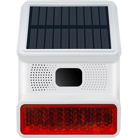 Resim Moveevo Güneş Enerjili 433mhz Ip65 Su Geçirmez Hareket Algılayıcı Sesli Işık Alarmı - 1000ma Batarya İçeren Tek Ana Ünite 