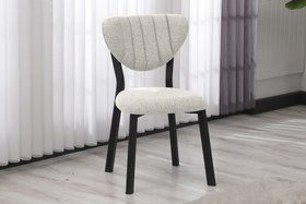 Resim ELİS MUTFAK MASA TAKIMI, 2 SANDALYE, SİYAH, 70X70 CM, KREM 