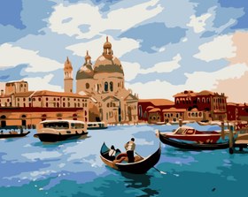 Resim Sayılarla Boyama Seti - Venedik - 40x50 