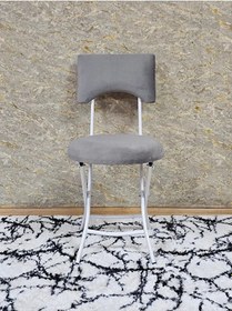 Resim Beyaz Boyalı Katlanır Tabure - Kamp Sandalyesi - Sandalye - Mutfa Çok Renki 