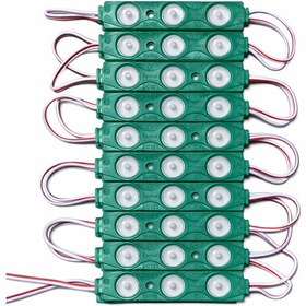 Resim 1.5 Watt Modül Led 2835 Mercekli 12 Volt 20 Adet Yeşil 