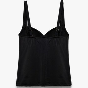 Resim Koton Korse Detaylı Drape Detaylı Askılı Bikini Tankini Üst Siyah 5sak10189mm 