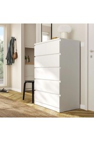 Resim IKEA MALM Beyaz Renk 80x123 cm 6 Çekmeceli Şifonyer 