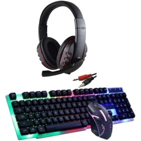 Resim Voground Gaming Bundle Klavye-mouse-kulaklık Set 3 In1 Yk38 