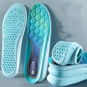 Resim Yüksek Esneklikli Şok Emici Jel Tabanlıklar - Ergonomik Kemer Desteği ve Altıgen Yastıklama ile Nefes Alabilen Anti-Koku Ayakkabı Pedleri, Koşu, Yürüme, Durma için - Uniseks Rahatlık İç Tabanlık, Hafif ve Dayanıklı Atletik & Günlük Ayakkabılar için Esnek Malzeme 